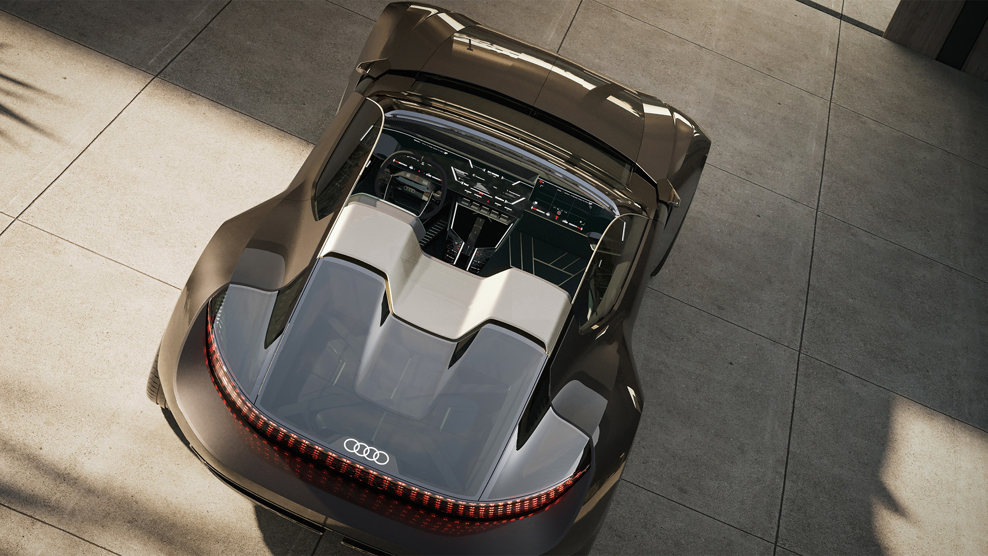 Audi skysphere roadster viewed diagonally from above