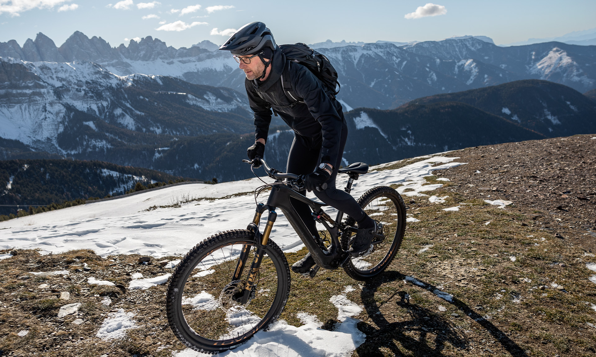 Marc Lichte on his mountain bike.